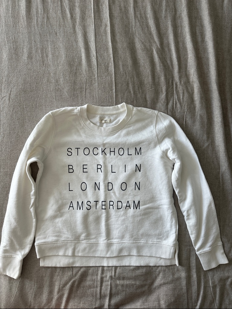 Madewell White Crewneck Sweatshirt With Black City Print